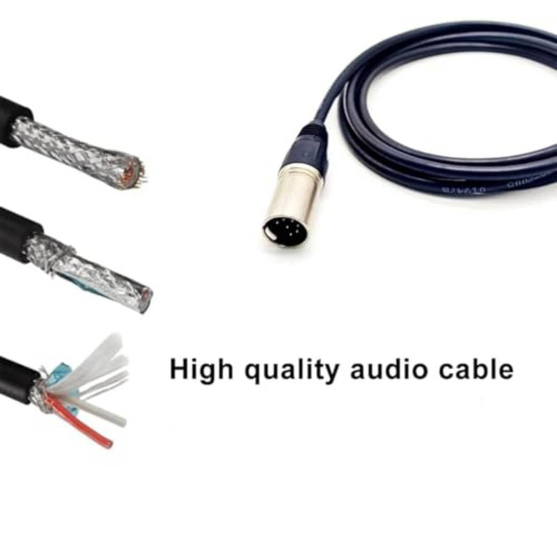 7 Pin XLR Connector Cable, XLR Microphone Cable, Balanced Male to Female Mic Audio Cable for Microphone and Audio Interface Compatible with All Tube mic (3 Meter/10Ft) XLR Connector Cable-3 Meter