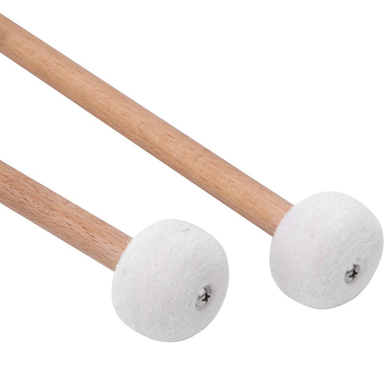 Bnineteenteam 2Pcs Timpani Mallet Timpani Stick Snare Drum Mallet with Felt Head for Marching Band Snare Drum