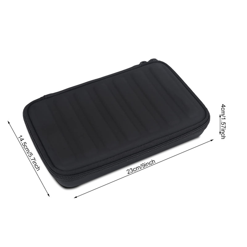 [AUSTRALIA] - eboxer-1 Harmonica Carry Case, PU Leather Zippered Pouch for Harmonica, Harmonicas Storage Case Can Hold 7 Harmonicas, Black 