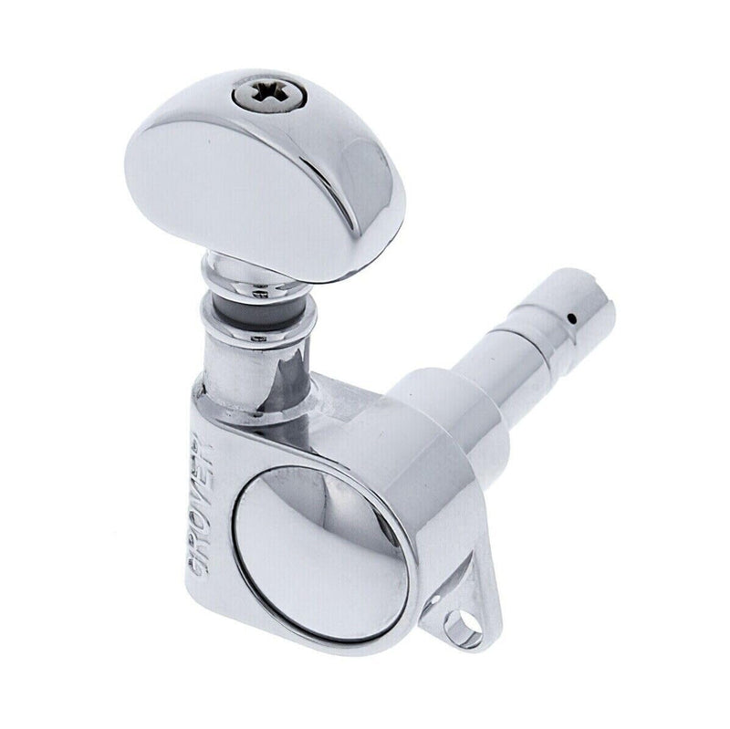[AUSTRALIA] - Grover 406C Locking Rotomatics Guitar Tuners, Tuning Machines Set 3+3 18:1 Chrome Mid-Size "Mini" Tuning Keys with Tonebird Dunlop Polish Cloth Bundle Tuner Heads with Small Kidney Button 