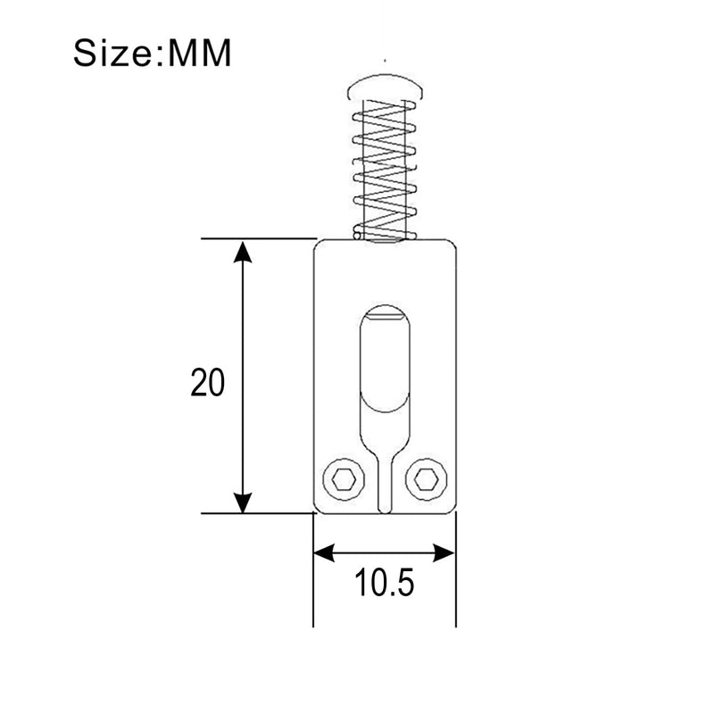 10.5mm Guitar Tremolo Bridge Saddles for Fender Stratocaster Strat Telecaster Tele Electric Guitar Replacement (Chrome) Chrome