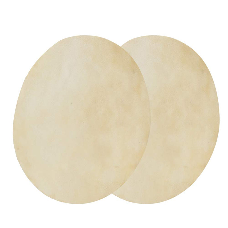 8.5/12 inch Buffalo Leather Drum Head 2pcs, Long-lasting and Consistent Sound for African Bongo Drums Accessory(12 inch) 12 inch