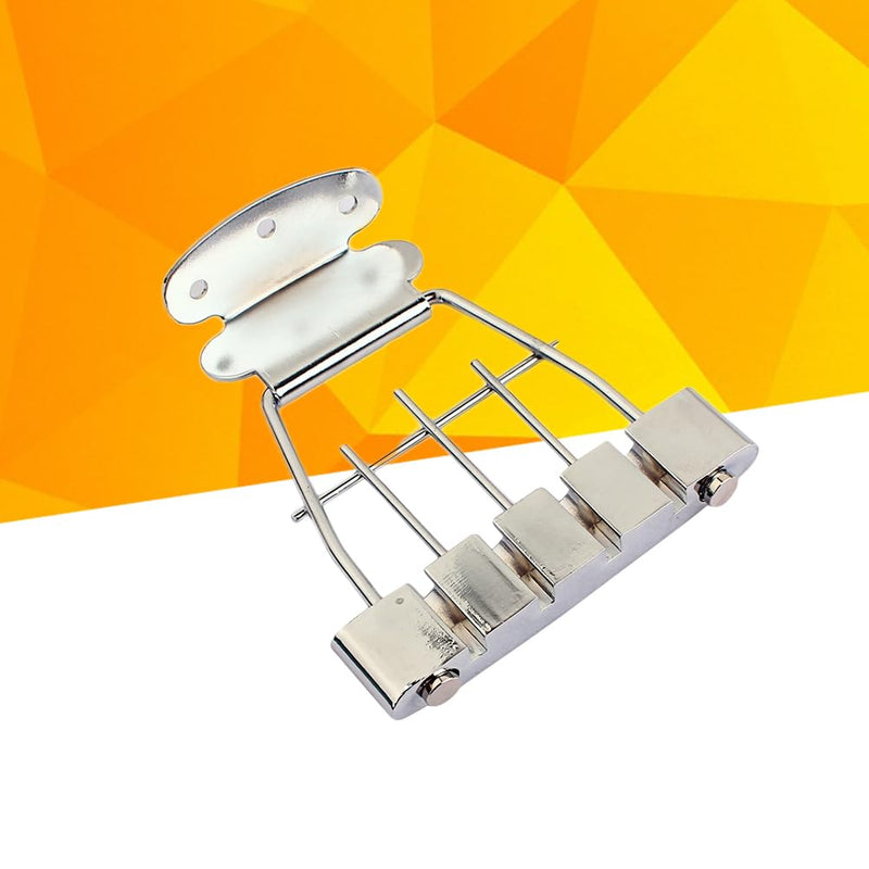 [AUSTRALIA] - Healifty Four-String Pull-up Board Sturdy Zinc Alloy Guitar Tailpiece for Jazz Archtop Bass Easy Installation Replacement Parts 4.33 X 3.22 X 0.43 Inches 