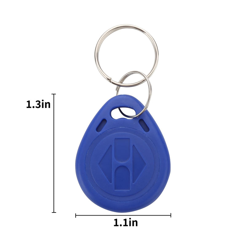 100pcs 125khz Wholesale New RFID Proximity Id Card Token Tags Key Keyfobs (Blue)
