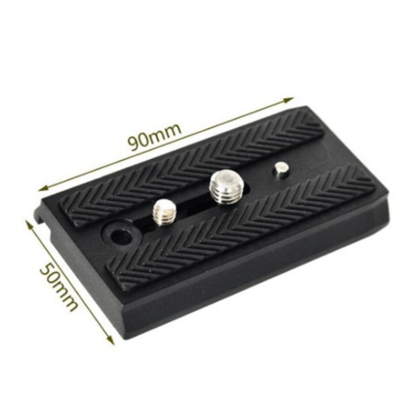 501PL Sliding Dovetail Quick Release Plate - Compatible with Manfrotto 501HDV, 503HDV, 701HDV, MVH400AH, 577/501/503/701 NG Camera Tripod Heads - Includes 1/4"-20 & 3/8"-16 D-Ring Screw Standard Version (90mm)