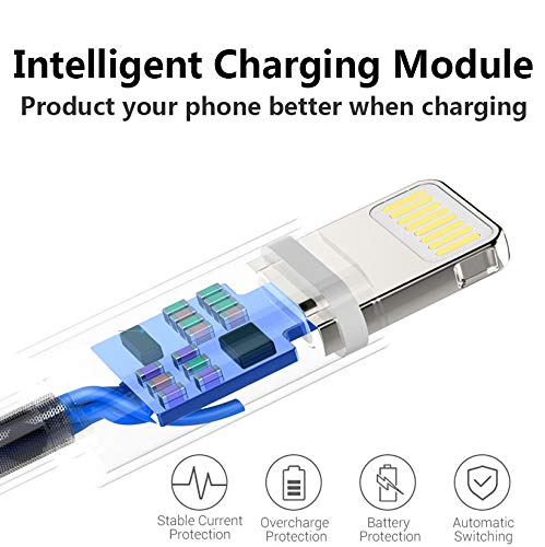 [AUSTRALIA] - 4Pack [Apple MFi Certified] Charger Lightning to USB Charging Cable 6FT Cord Compatible iPhone 14/13/12/11 Pro/11/XS MAX/XR/8/7/6s Plus,iPad Pro/Air/Mini,iPod Touch 4 