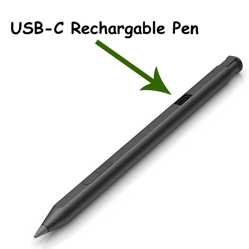 MPP 2.0 Tilt Pen Compatible with HP Rechargeable MPP 2.0 Tilt Pen,Black | Touch Screen Devices with Magnetic Barrel,4096 Level Pressure and Palm-Rejection,3J122AA