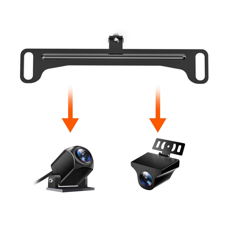 WOLFBOX Reverse Rear Camera License Plate Bracket, Car Dash Cam Mirror Camera Kit Rearview Camera Mount, Installation Holder for Backup View Camera(Suitable for G840S/G930/G910/T10)