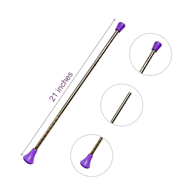Twirling Baton 21 Inches Marching Baton Spinning Dance Baton Metal Gymnastics Parade Stick for Child in Majorette