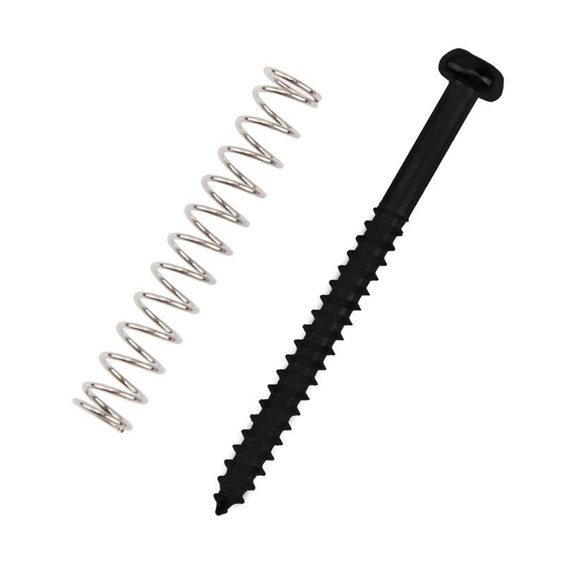 32Pcs Yootones Bass Pickup Mounting Screws Springs Compatible with P Bass Jazz Bass or P90 Pickups (Black) Black