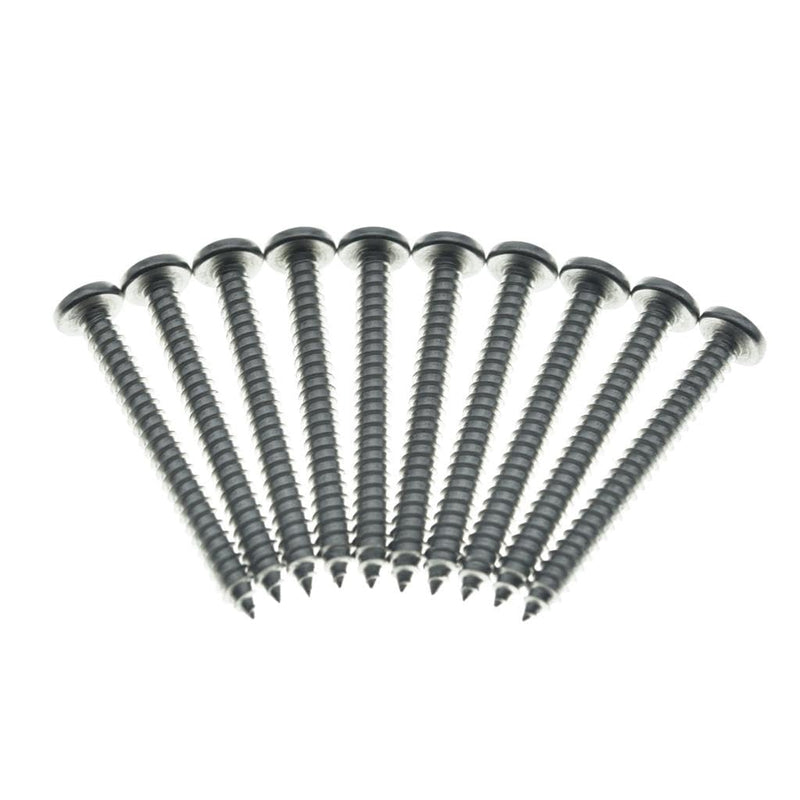 KAISH 10-Pack Phillips Round Head Stainless Steel Tremolo Claw Mounting Screws Trem Bridge Claw Screws for Floyd Rose Original Color