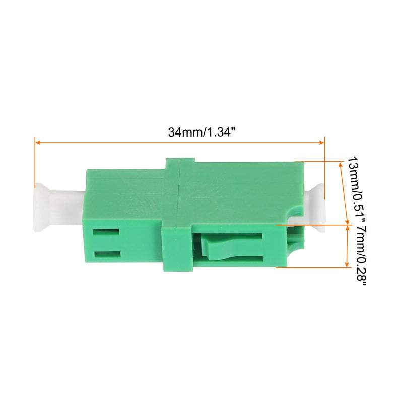 QUARKZMAN Fiber Optical Coupler LC to LC/APC Single Mode Simplex Adapter LC-LC/APC Network Internet Connection Pack of 10