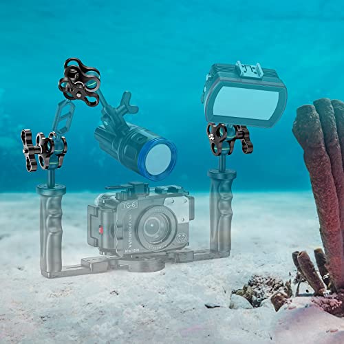 Sea frogs 2PCS Triple Ball Clamp for Diving Underwater Photography System