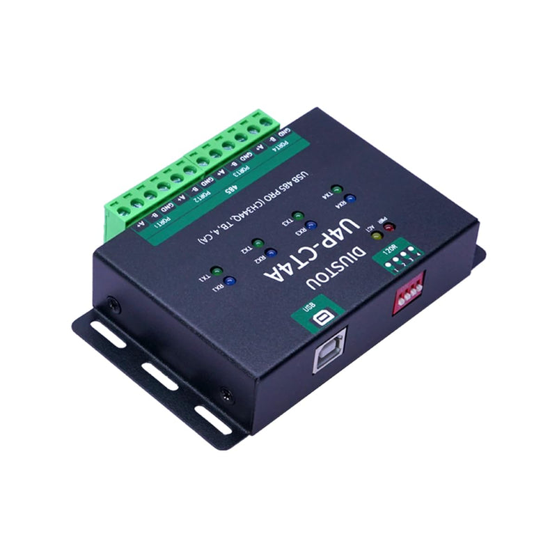 USB to 4-Channel 485 Serial Module CH344Q SP3485 Chip 480Mbps USB Interface Supports 485 Communication at 3M baud Rate Metal case with Isolation Multiple Protection