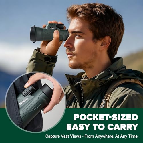 12x50 HD Monocular Telescope for Adults - Professional Grade BAK4 Prism & FMC Lens | IPX7 Waterproof, Compact Design for Bird Watching, Hunting, Concerts & Stargazing 12x50 HD