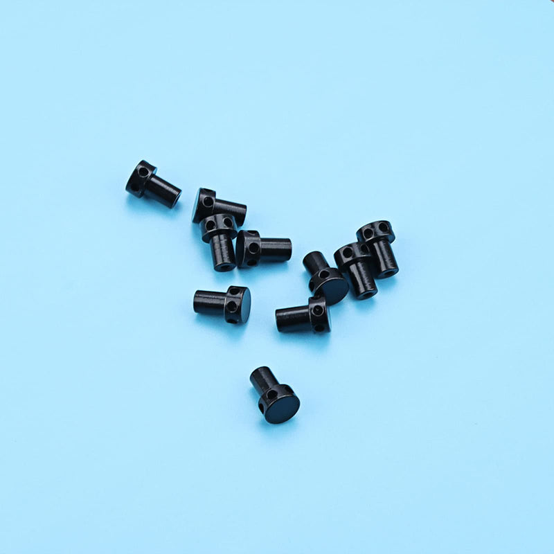 10pcs Guitar Spoke Wheel Truss Rod Nuts, Hat Shape Steel Tuning Rod Nuts, Guitar Truss Rod Nut Steel Bar Adjusting Tool for Guitar Bass Mandolin Black
