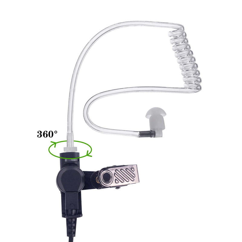 VX-261 Earpiece with Mic for Motorola Vertex Standard Radio EVX-261 VX-231 EVX-531 EVX-534 VX-180 VX-298 VX-350 VX-351 Covert Acoustic Tube Headset with One Pair Medium Earmolds,2 Pack