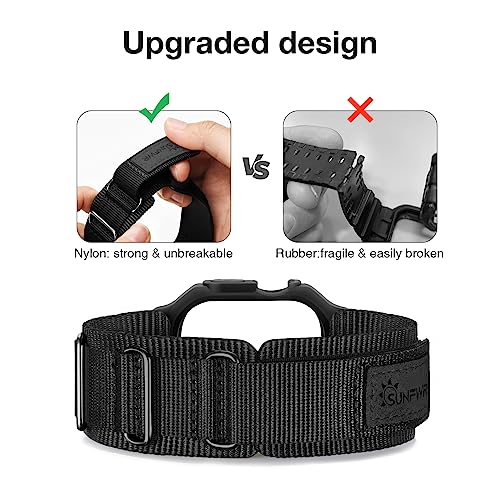 Bundle of the Rugged Nylon Apple Watch Band (Black-BlackTags/Army green)