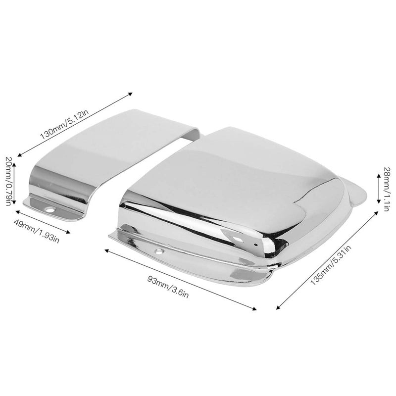 Bass Guitar Bridge Cover with Screws Zinc Alloy Protector Bridge Plate Cover for Electric Bass Guitar (Silver) Silver