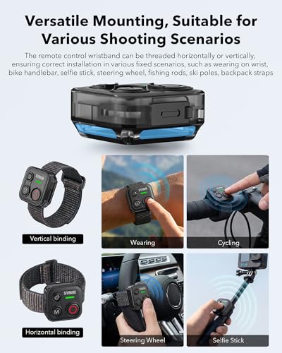 SYMIK Remote Control for Insta360, Bluetooth Remote for GoPro and DJI