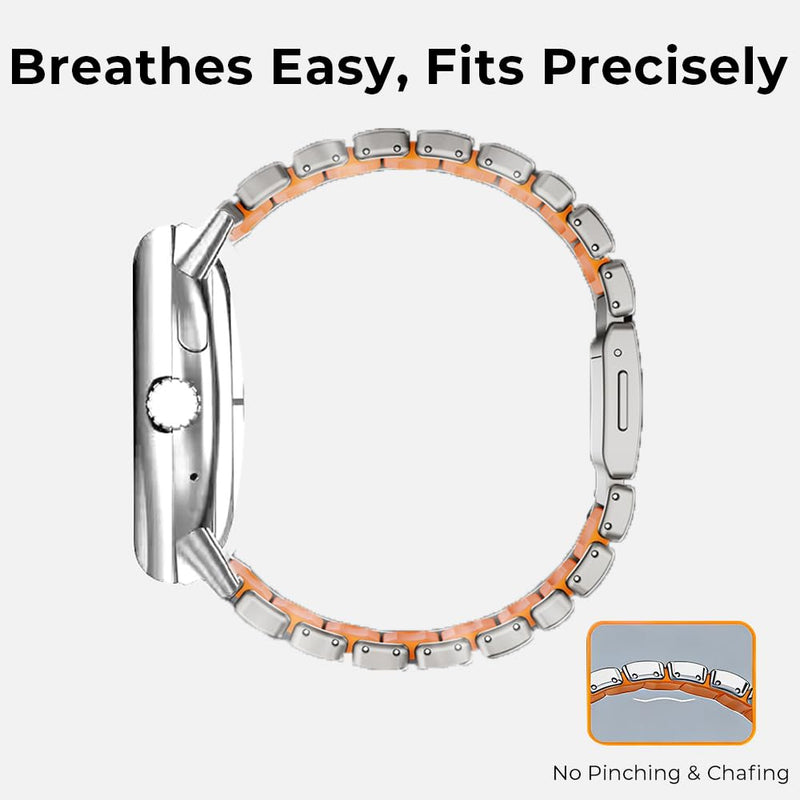Titanium Magnetic Watch Band for Google Pixel Watch 5/4/3 45mm, Hybrid Silicone Lining & Titanium - Adjustable Lightweight Metal Strap for Active & Formal Use, Anti-Slip, No Hair Pull sliver black