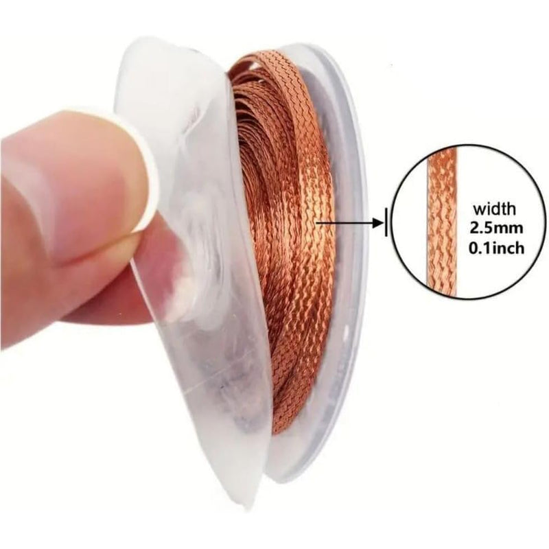 Desoldering Pump Set, Desoldering Pump & Desoldering Wire, Desoldering Wick & Desoldering Pump, Desoldering Wick (2.5 mm, 1.5 m), Solder Suction Vacuum Pump Solder Removal Tool
