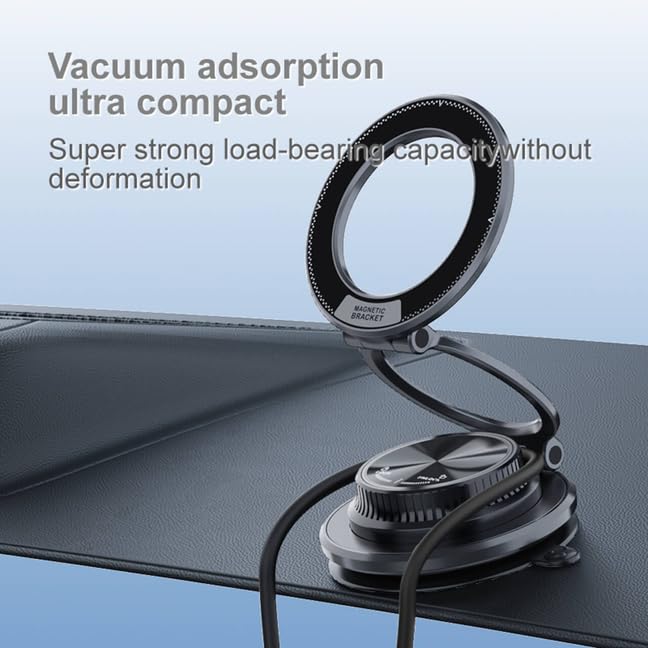 Hands-Free Magnetic Phone Mount for Car & Home, Ultra-Stable Suction Cup Holder for Dashboard & Desk, Mini Design, Secure for iPhone 15/14/13, Samsung Galaxy, Most Smartphones (Purple) Purple
