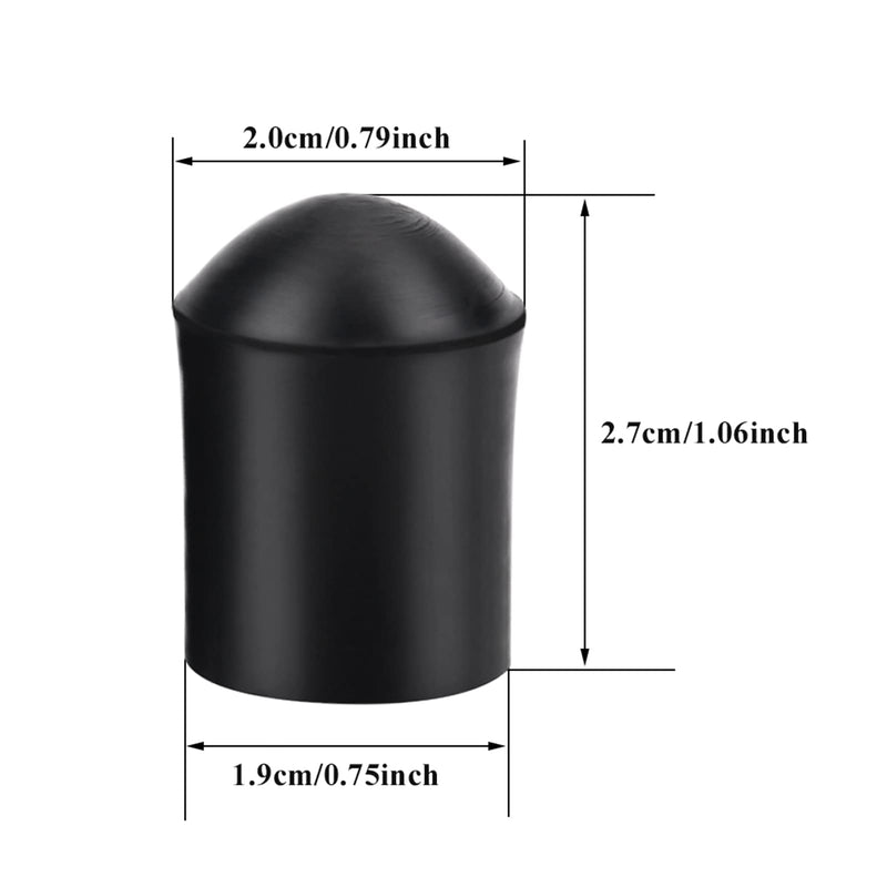 Double Bass Endpin Rubber Tip Stopper, 2PCS Rubber Tip for 1/4 Size String Bass Endpin Protector End Pin Cap Accessory (Inner Diameter: 9.5mm)