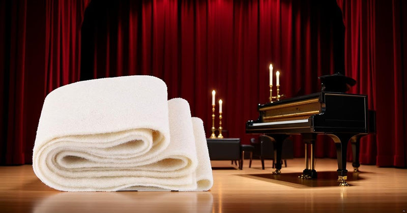 [AUSTRALIA] - Dilwe Piano Pedal Felt Beige Wool Musical Instruments Repair Parts Wear- Accessory, Piano Muffler Felt Piano Mute Rail Felt Strip Piano Weak Sound Felt for Piano Accessory 