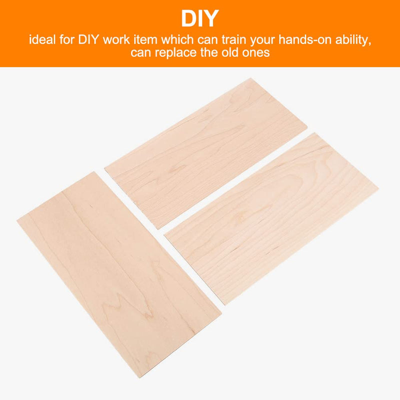 3Pcs Guitar Head Veneers, Maple Guitar Headplate for Guitar Luthiers Replacement Tool Maple Wood Veneer Maple Veneer