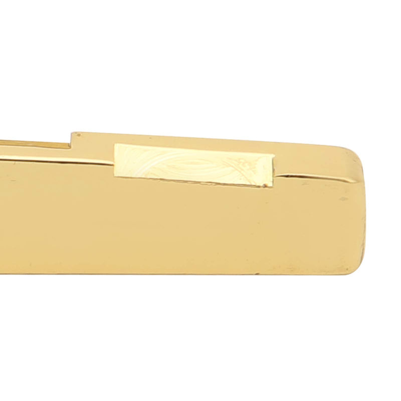 Keenso Guitar Nut and Saddle Set, Guitar Cattle Bone Saddle Metal Acoustic Brass Bone Bridge Saddle for 6 String Musical Instrument Accessories 76mm Saddle