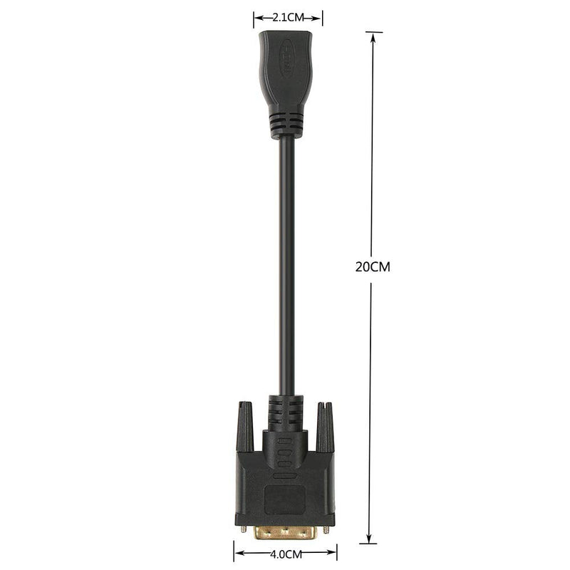 Bi-Directional HDMI Female to DVI-D(24+1) Male Adapter, 1080P DVI to HDMI Conveter (1, Black) 1