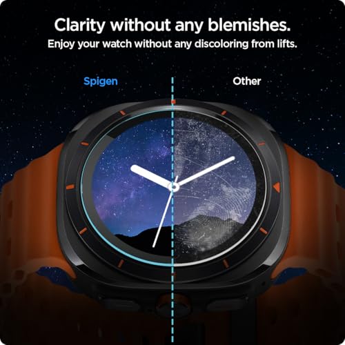 Spigen Tempered Glass Screen Protector [GlasTR EZ FIT] and Lite Fit Band Designed for Samsung Galaxy Watch Ultra2/1 47mm