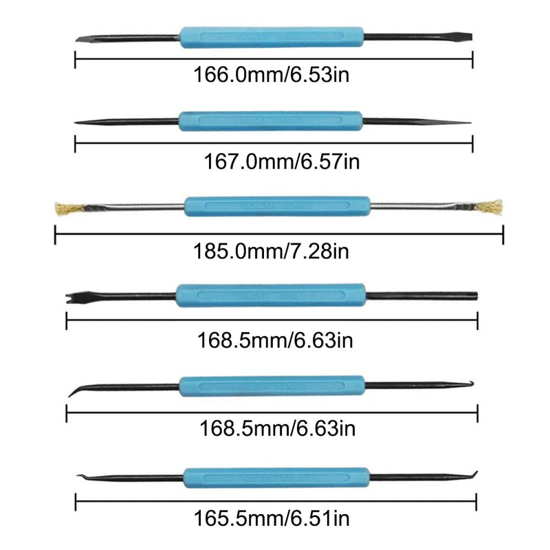 Soldering Tool Set for Soldering Work, Soldering Aid Set, Double-Sided Solder Assist Tools, Soldering Accessories, Pack of 6