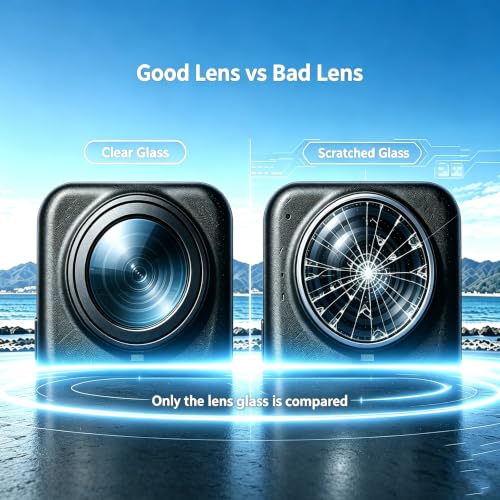 Koulele Camera Lens for DJI Osmo 360 Panoramic Action Camera Black Circular Frame with Protective Glass (1pic Lens+Ring+Tools new) 1pic lens+ring+tools new