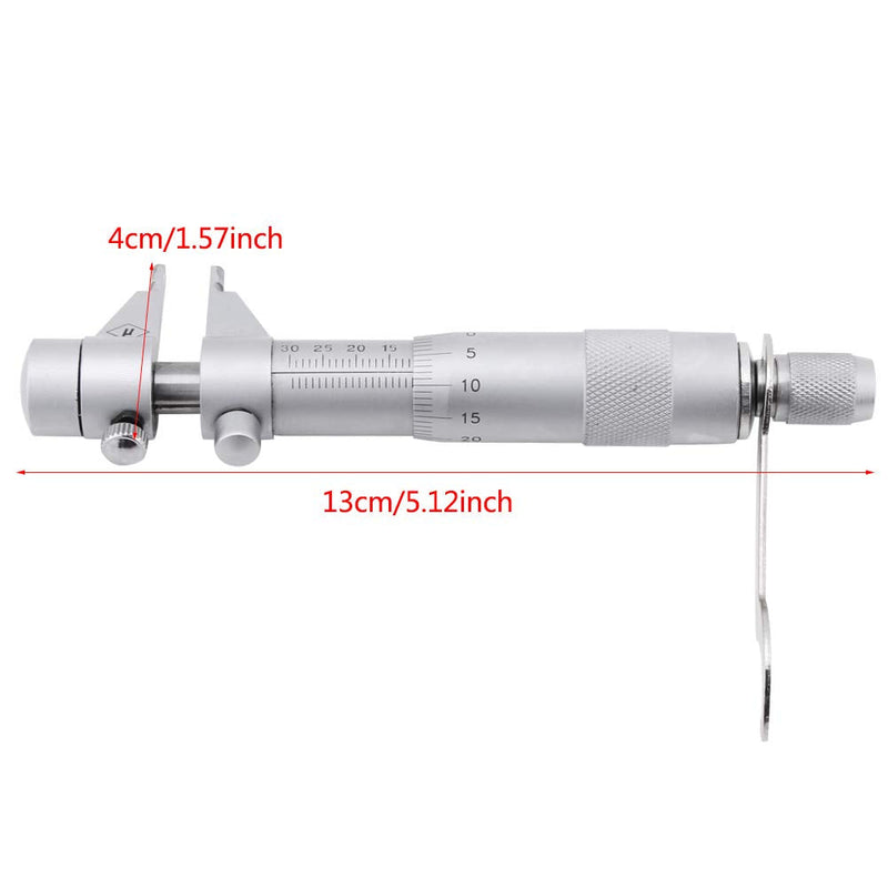 Inner Micrometer, Vernier Caliper, Inner Micrometer Set, 5-30 mm, Metric Inner Diameter Micrometer Set, 0.01 mm Accuracy, Internal Bore Hole Vernier Caliper Type with Storage Box