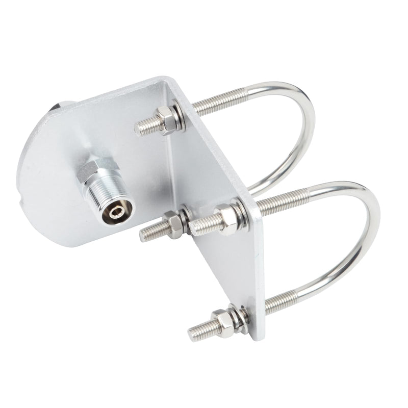 [AUSTRALIA] - HYS SO-239 UHF Female Stud Mount - 3/8-24 UNF Stainless Steel L Bracket & U Bolt - Ham CB Antenna Hardware for Vehicles/Base Stations 