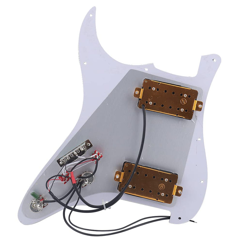 3-ply HH Loaded Prewired Guitar Pickup Pickguard for Strat ST Electric Guitar Black White Zebra Color