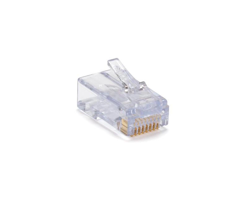 Platinum Tools 202016J EZ-RJ45 Cat6 50/50 Combo, Modular Connector for Ethernet Cable Termination, 100 per Jar Connector&Strain Relief