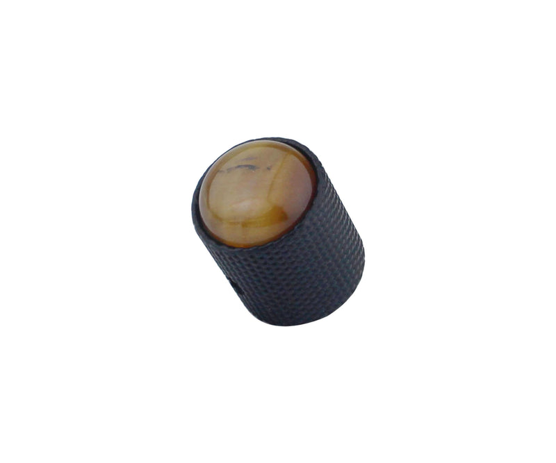 guyker Dome Guitar Bass Potentiometer Control Knobs with 6mm Dia. Shaft Pots - 3PCS Zinc Alloy Bell Speed Tone Volume Knob Replacement Part, (Tiger-Eye Top, Black) Tiger-Eye Top