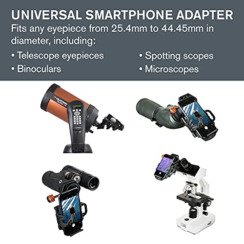 Celestron NexGo DX Kit Universal Smartphone Adapter + Moon Filter NeXGO DX 2-Axis Smartphone Adapter with Bluetooth Adapter + Density Moon Filter