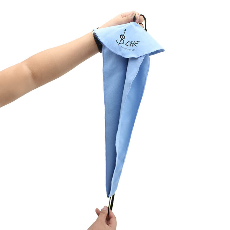 Saxophone Swab Cleaning Cloth Swab for Inside Tube Cleaning Care Tool for Sax/Straight Saxophone Blue