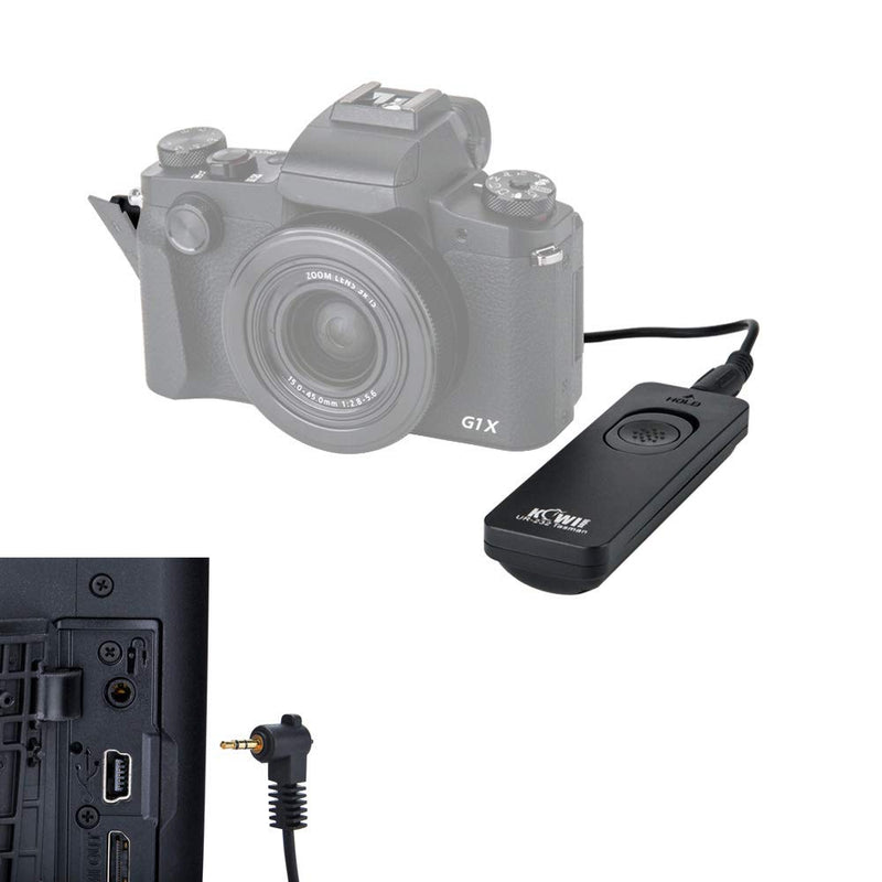 Kiwifotos RS-60E3 Remote Switch Shutter Release Cord for Canon EOS Rebel T6 T7 T5 T8i T7i T6s T6i T5i T4i SL3 SL2,EOS 90D 80D 70D 77D R R6 Mark II R6 R7 R8 R10 R100 RP M5 M6 Mark II SX70 SX60 & More For Canon C2