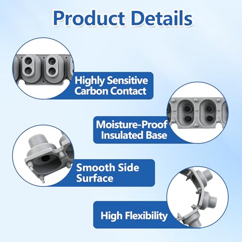 8PCS Key Contact Rubber Conductive Silicon Strip