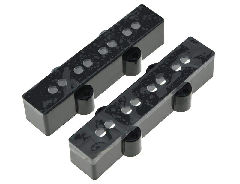 KAISH Set of 2 Black Bass Pickup Covers Neck/Bridge for 4 String Jazz J Bass