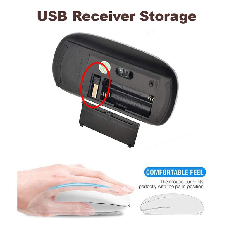 2.4G Ergonomic Portable USB Wireless Mouse for PC, Laptop, Computer, Notebook with Nano Receiver ( Mushrooms Colorful )