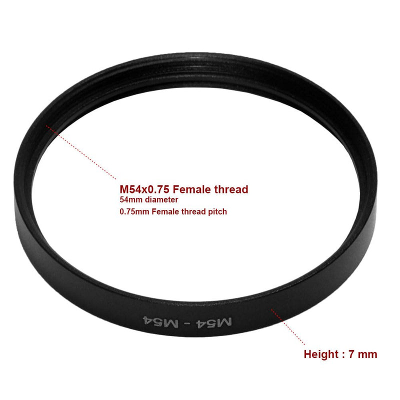[AUSTRALIA] - M54-M54 54mm x0.75mm Thread Pitch Female to Female Double Dual Inner Thread Lens Ring Telescope Adapter 