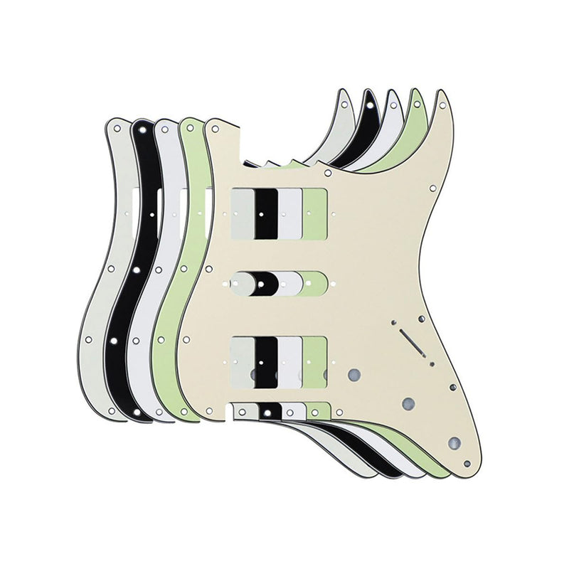 Strat HSH Pickguard Pick Guard Scratch Plate with Screws for American/Mexican Standard Strat Modern Style Guitar Replacement Aged Pearl