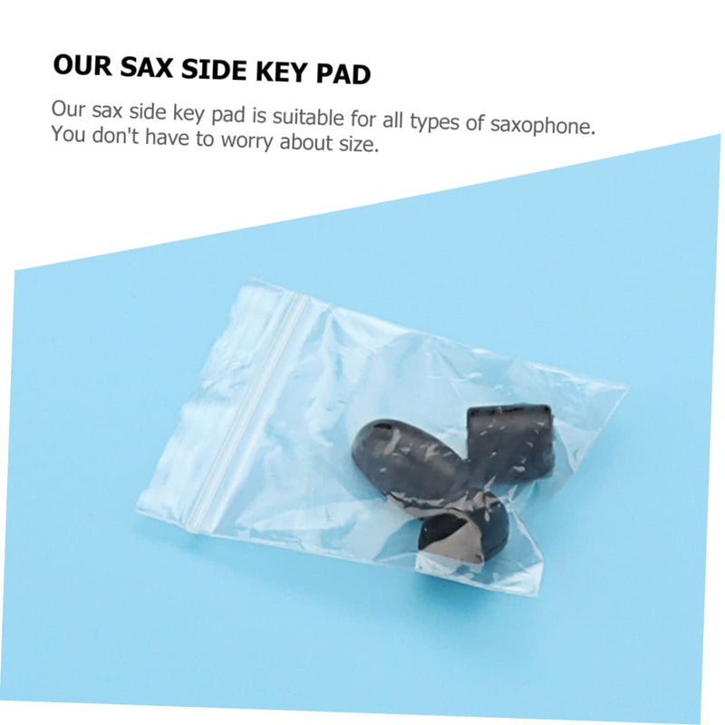 3pcs Sax silicone key saxophone parts accessories saxophone key risers alto sax ligature tenor sax flute accessories silicone sax side key cover thumb Saxphone 2.35X1.45CM Black