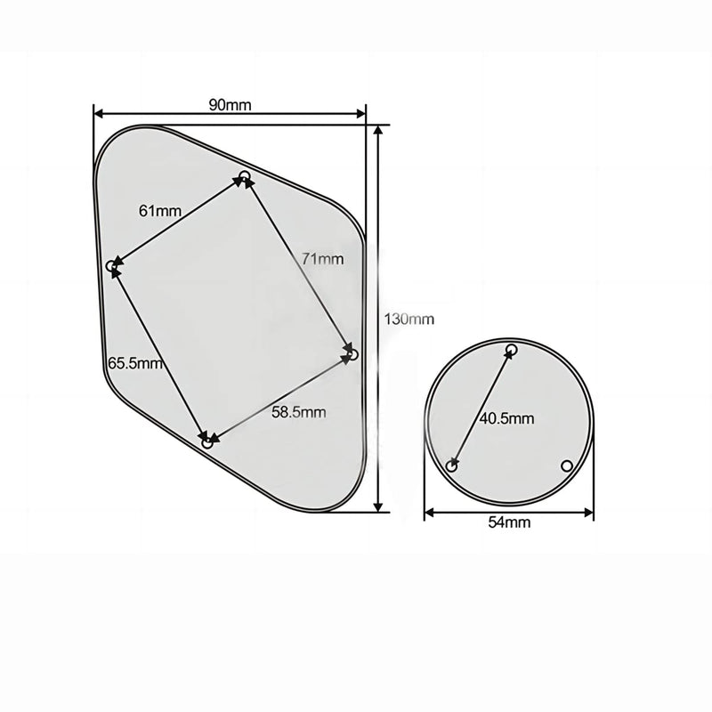 LP Control Back Plate and Switch Plate Cavity Cover Pickguard for China Made Epiphone Les Paul Clear